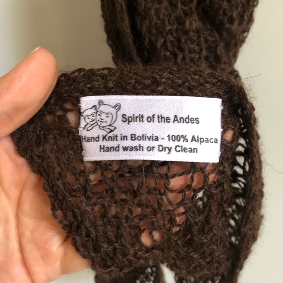 Spirit of the Andes Hand Knit Alpaca Scarf - Picture 2 of 2